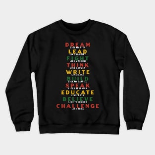 Great African American Leaders Black History Month Crewneck Sweatshirt